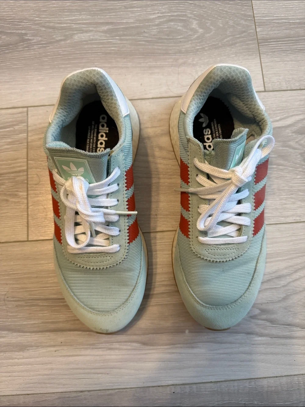 adidas Women's Light Blue & Red Retro Runner Sneakers